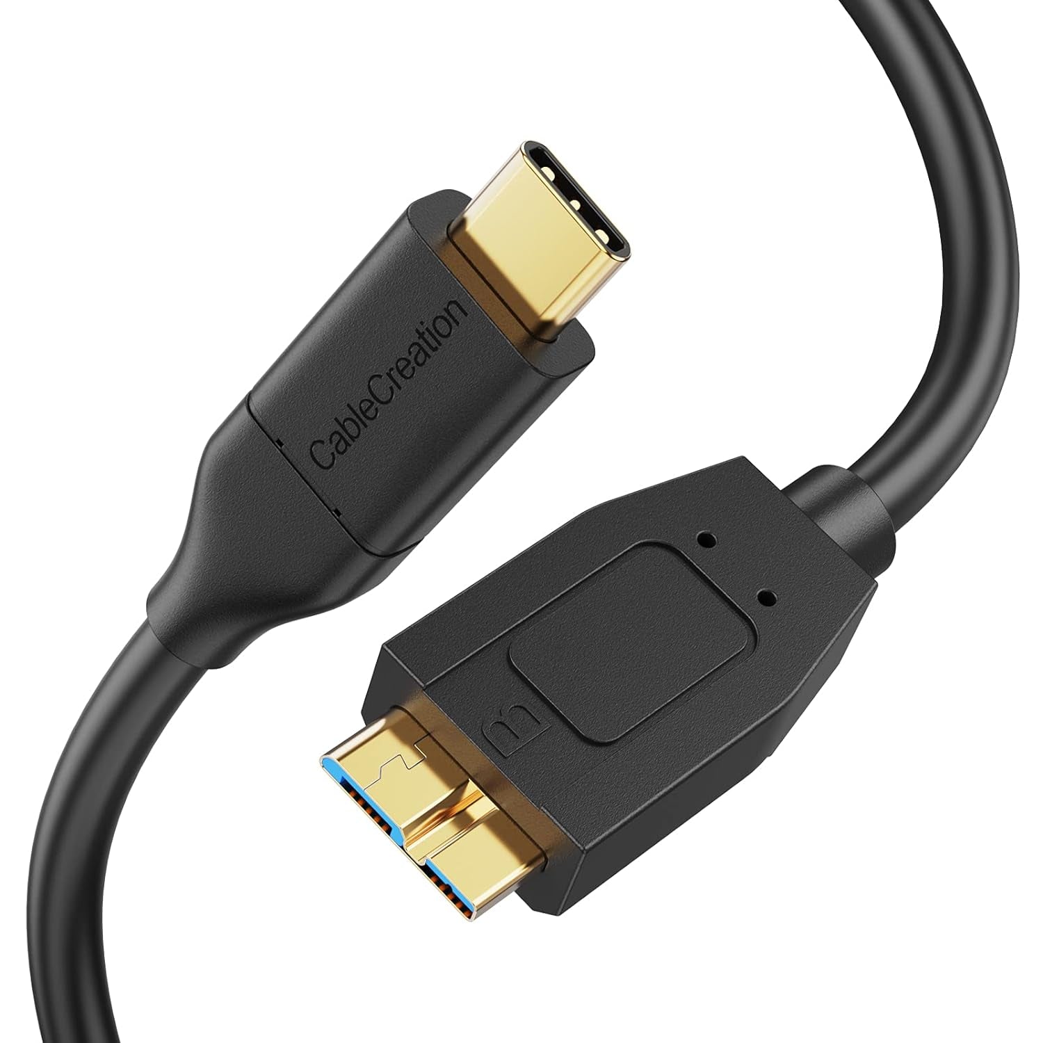 USB C 3.1 Type C to Micro B Hard Drive Cable for Iphone/Laptop/Camera | 10Gbps High Speed / anti Tear Braided Cable/ 1Ft~4Ft/ for Seagate WD Westgate Lacie My Password/Thunderbolt 3 Compatible