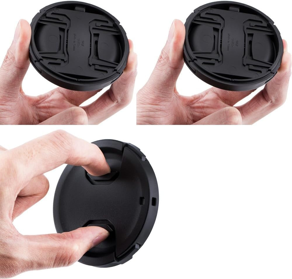 2-Pack 77Mm Front Lens Cap Cover with Keeper for 77Mm DSLR Mirrorless Lens | for Canon EOS 6D II 5D IV with EF 24-105Mm or 24-70Mm F4L Kit Lens, Nikon D750 D780 with AF-S 24-120Mm F4G Kit Lens & More