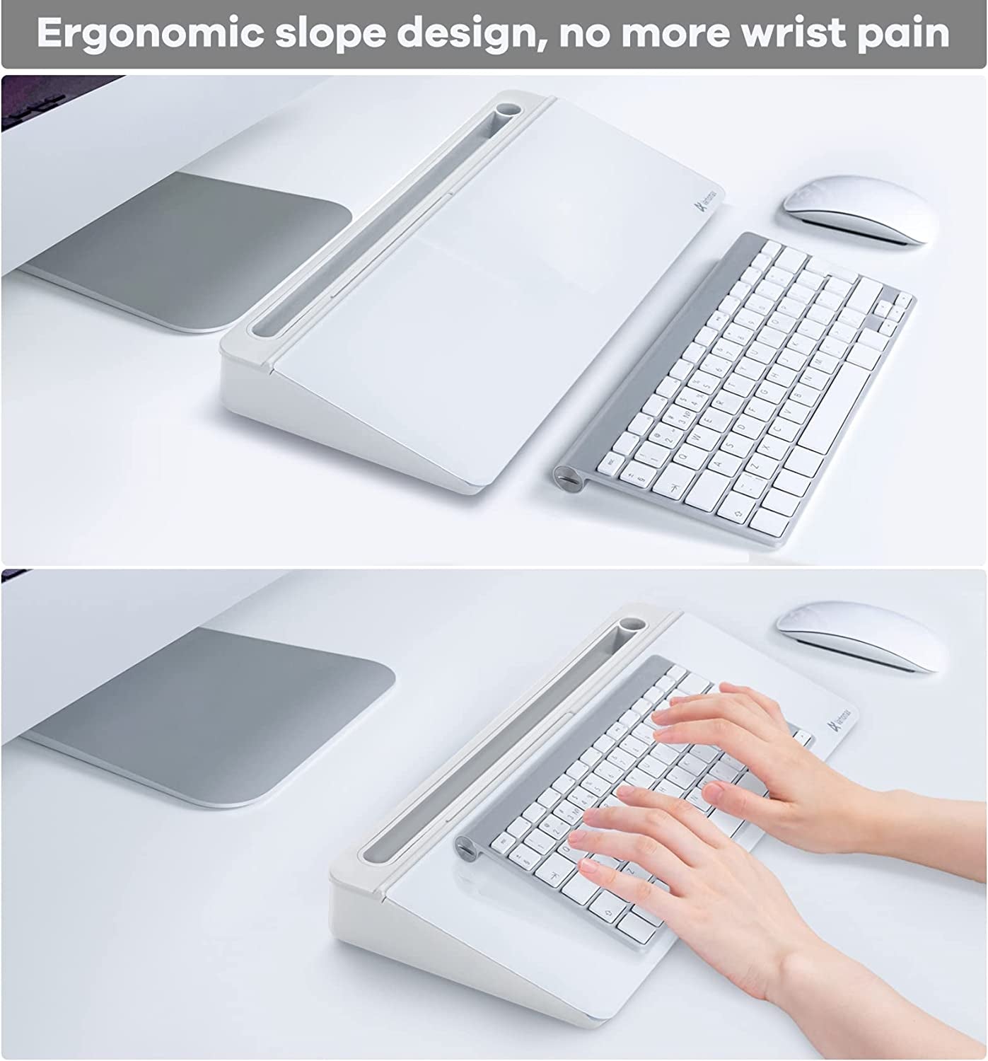Glass Desk Whiteboard with Storage, Desktop Organizer | To-Do List Memo Notepad Dry Erase White Board with Accessories for Home School and Office Supplies