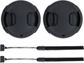 2-Pack 77Mm Front Lens Cap Cover with Keeper for 77Mm DSLR Mirrorless Lens | for Canon EOS 6D II 5D IV with EF 24-105Mm or 24-70Mm F4L Kit Lens, Nikon D750 D780 with AF-S 24-120Mm F4G Kit Lens & More